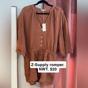 Z-Supply Brown Romper. NWT. Women’s XL